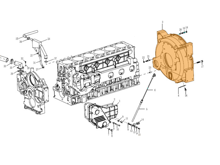 SINOTRUK HOWO WD615.47 Engine Flywheel Housing