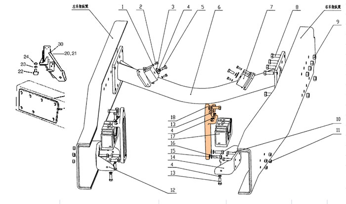 SINOTRUK HOWO Supporting Bracket WG9731590020