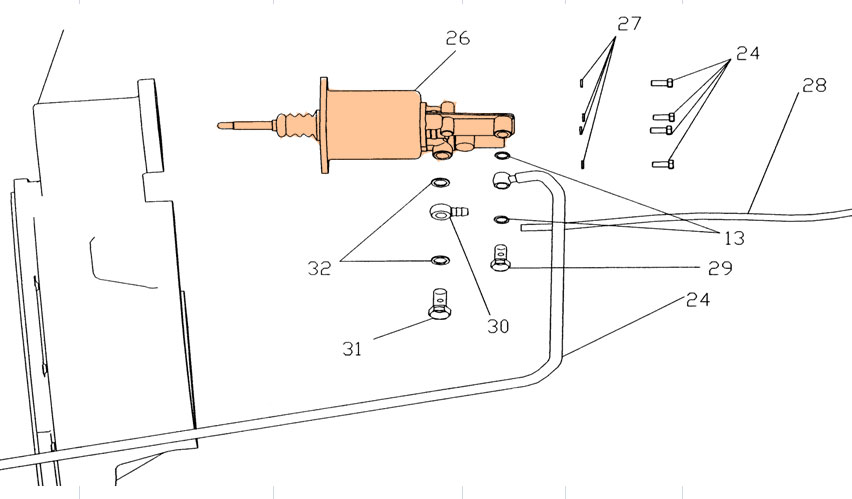 SINOTRUK Clutch Booster Cylinder