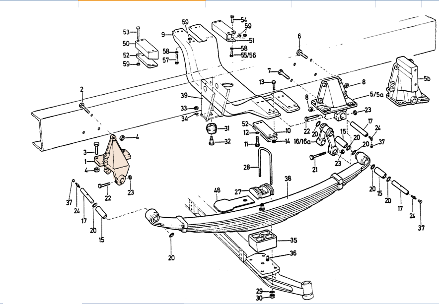 Original HOWO Parts Spring Front Support WG9731520004