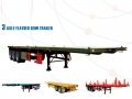 Hot Sale Flatbed Semi Trailer for 20' 40', 40 Feet Flatbed Truck Trailer, 20ft Container Trailer