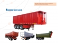 Good Quality Rear Dump Semi Trailer, 3 Axle Tipper Semi Trailer, Rear Tipper Trailer