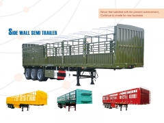 Easy installation Bulk Cargo Transport Fence Semi Trailer, Side Wall Semi Trailer