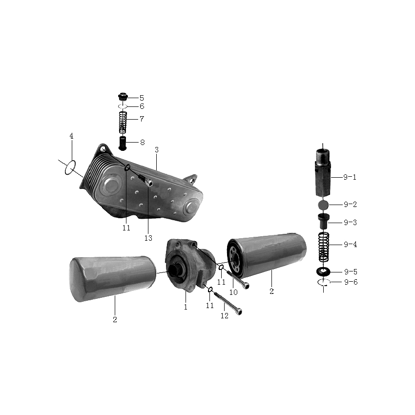 LUBRICATING OIL PUMP AND OIL FILTER