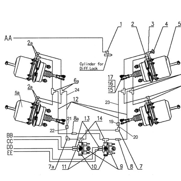 BRAKE PARTS IN REAR SECT