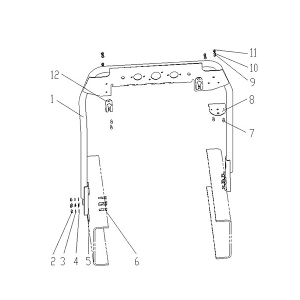 Tractor spiral pipe bracket assembly