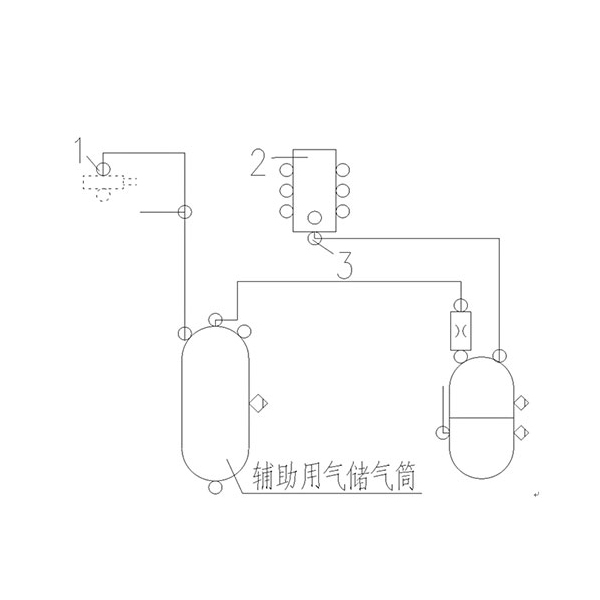 Clutch booster and auxiliary gas source gas module