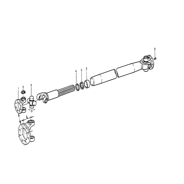 PROPELLER SHAFTS FOR FIRST REAR AXLE