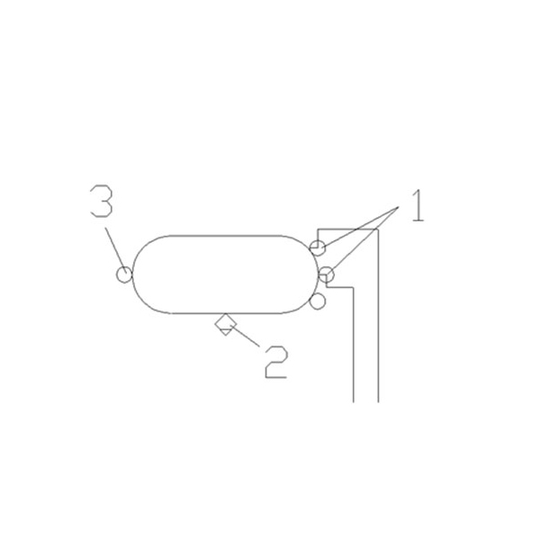 Front axle gas reservoir section